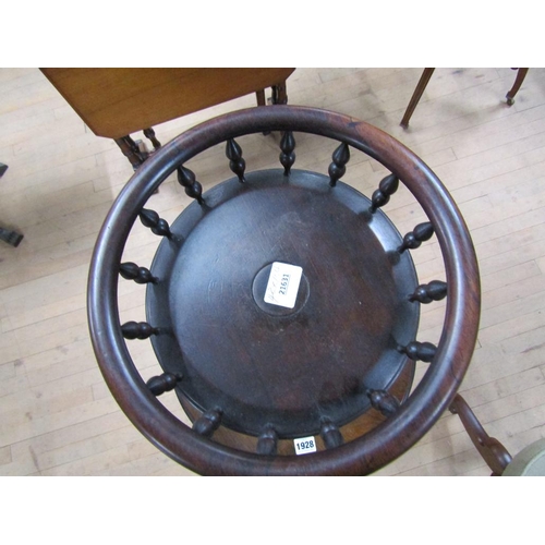 1928 - VICTORIAN ROSEWOOD THREE TIER TABLE 42 x 104 cms