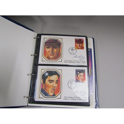 1773 - THREE ALBUMS OF FIRST DAY COVERS AND STAMP SHEETS RELATING TO STARS OF STAGE AND SCREEN