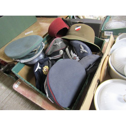 478 - BOX OF GERMAN MILITARY HATS