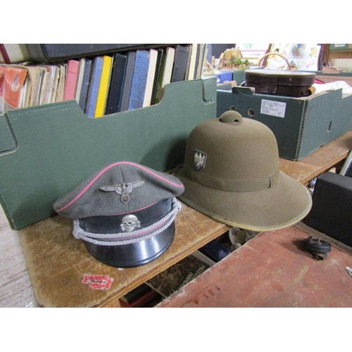478 - BOX OF GERMAN MILITARY HATS