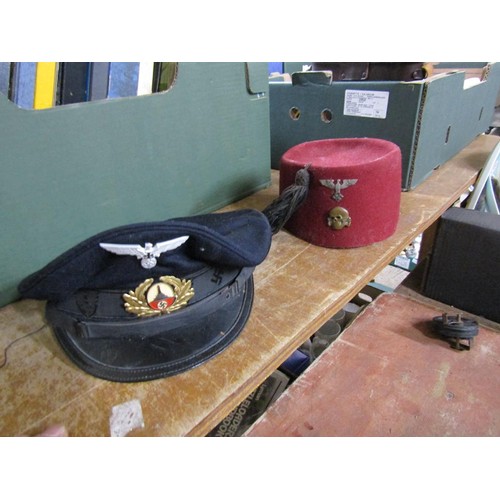 478 - BOX OF GERMAN MILITARY HATS