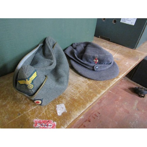 478 - BOX OF GERMAN MILITARY HATS