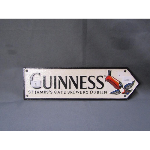 1 - REPLICA GUINNESS CAST IRON SIGN