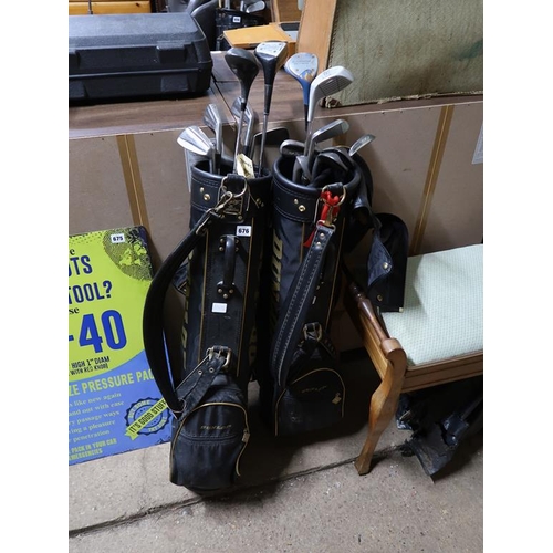 COLL. OF GOLF CLUBS AND TWO BAGS