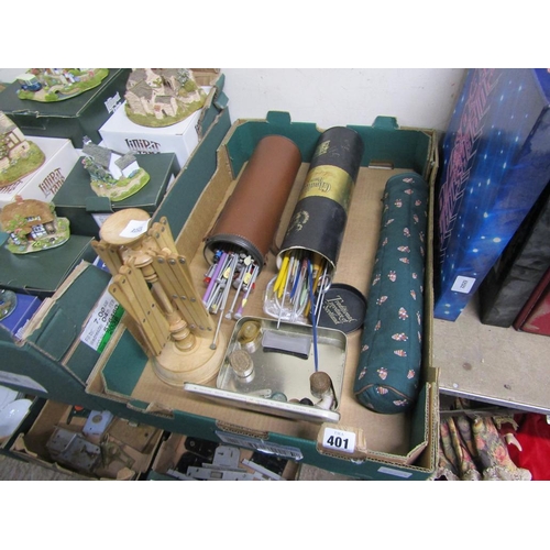 401 - QTY OF KNITTING NEEDLES ETC.
