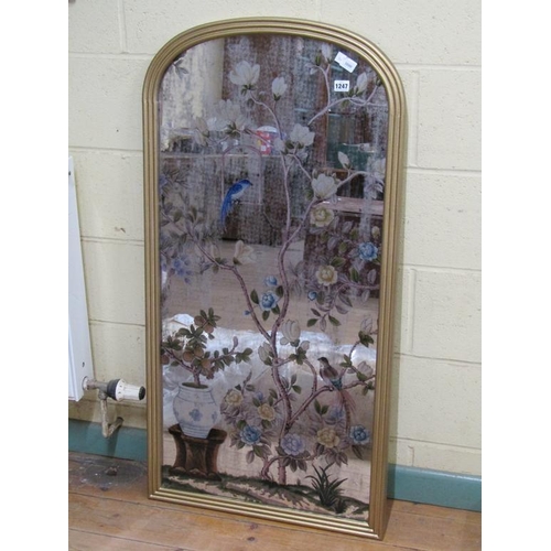 1247 - MODERN BOTANICAL ARCH STAINED GLASS MIRROR