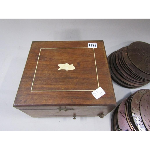 1378 - POLYPHONE WITH A COLLECTION OF METAL DISCS