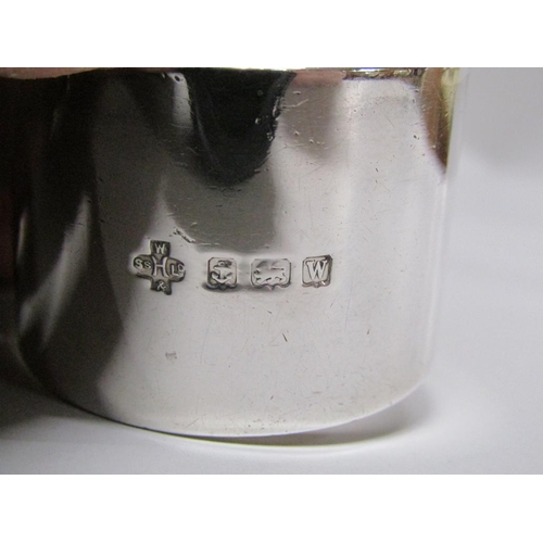 1476 - SEVEN SILVER NAPKIN RINGS 6ozt