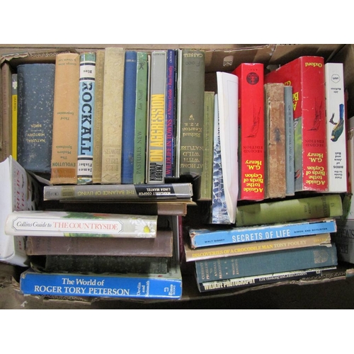 SIX BOXES OF MIXED BOOKS TO INCL BIRD BOOKS