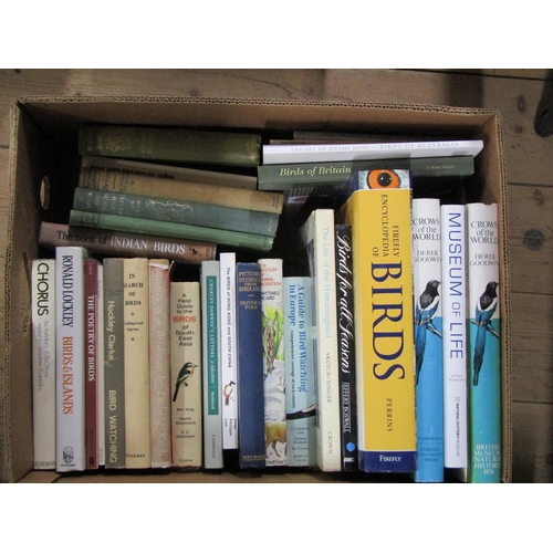 SIX BOXES OF MIXED BOOKS TO INCL BIRD BOOKS