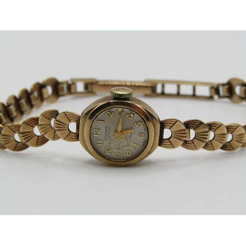 1450 - 9ct GOLD LADIES RENOWN WATCH 12g TOTAL APPX