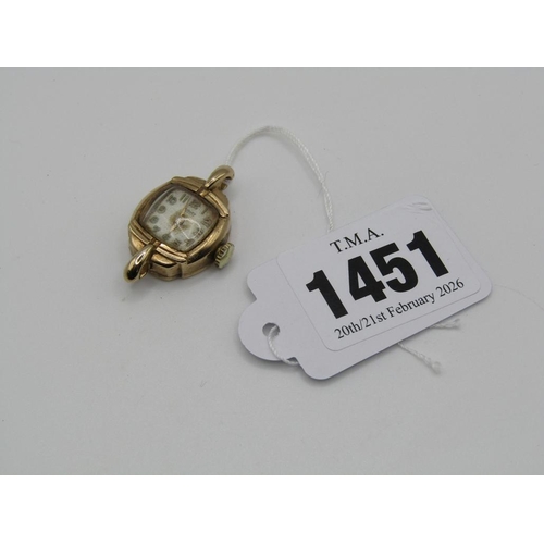 1451 - 9ct GOLD LADIES WATCH