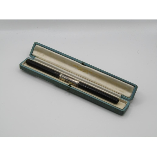1460 - SILVER MOUNTED CONDUCTOR'S BATON IN SWAIN BRIGG OF LONDON FITTED BOX