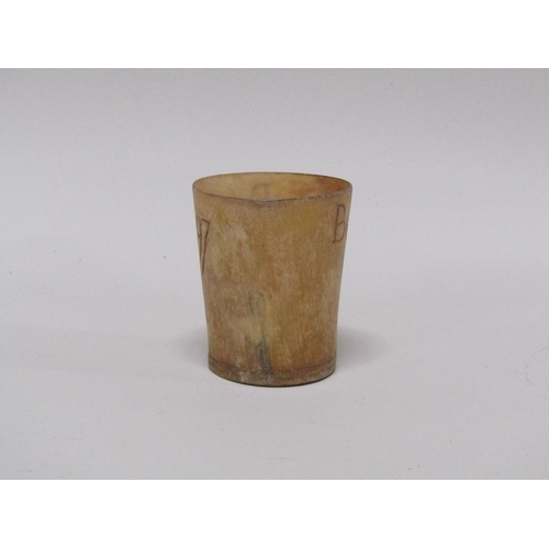 1466 - HORN BEAKER ENGRAVED BENJAMIN BEAVIS 1797