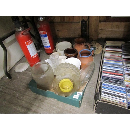 BOX OF GLASS, VASES
