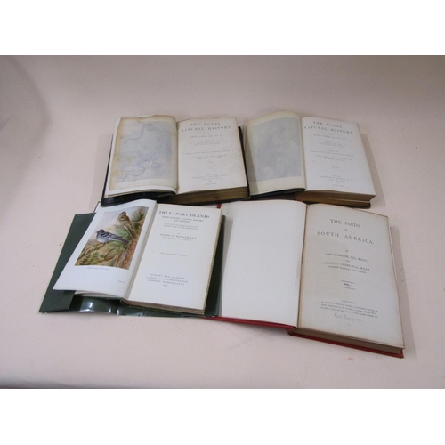 1337 - FOUR BOOKS - THE ROYAL NATURAL HISTORY VOLS. IV & V, THE CANARY ISLANDS & THE BIRDS OF SOUTH AMERICA