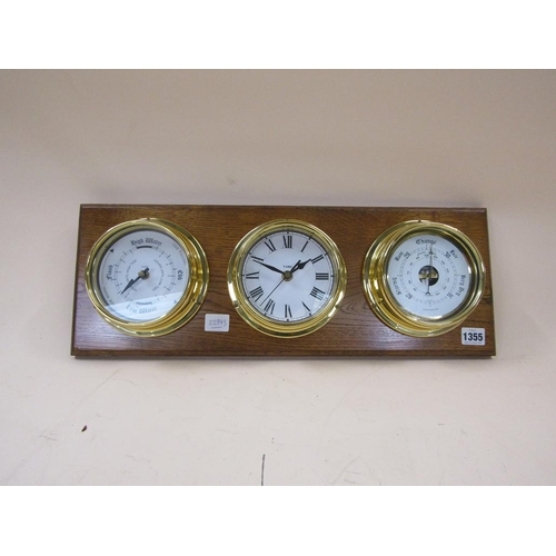 1355 - COMBINED CLOCK, BAROMETER AND TIDAL GAUGE