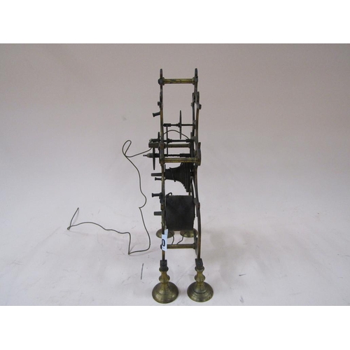 1360 - BRASS FRAME OF A SKELETON CLOCK