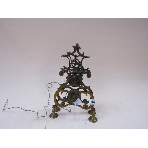 1360 - BRASS FRAME OF A SKELETON CLOCK