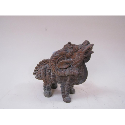1367 - ORIENTAL STONEWARE FIGURE OF A BEAST