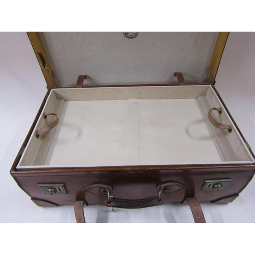 1369 - LEATHER SUITCASE