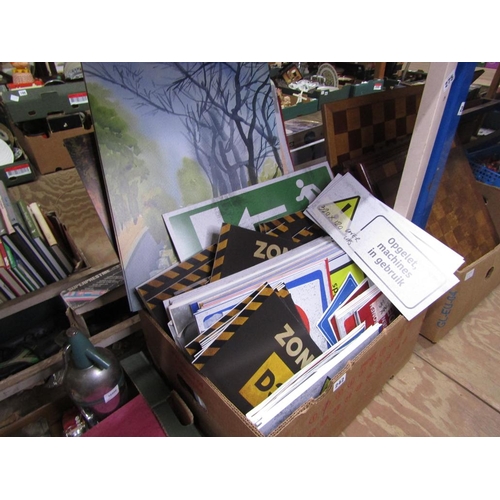 242 - QTY OF SIGNS AND STENCILS