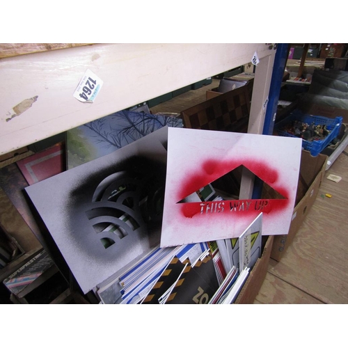 242 - QTY OF SIGNS AND STENCILS