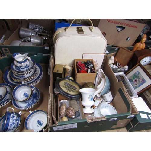 264 - BOX OF MIXED CHINA AND METALWARE ETC