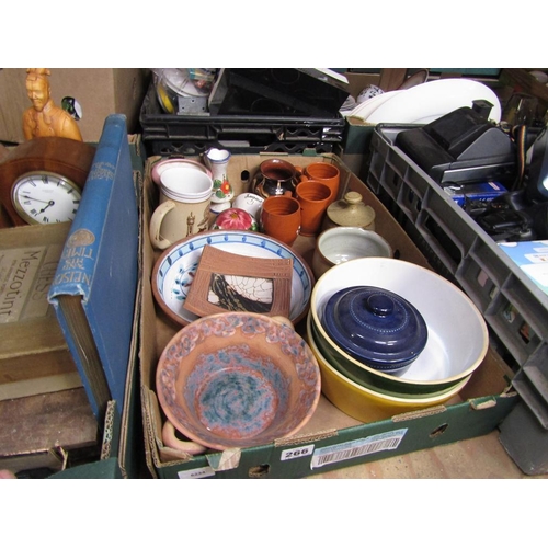 266 - BOX OF PLATES, MUGS ETC