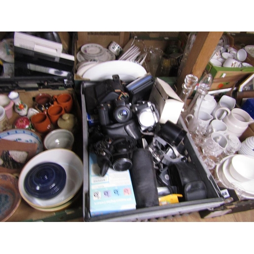 267 - BOX OF CAMERA EQUIPMENT