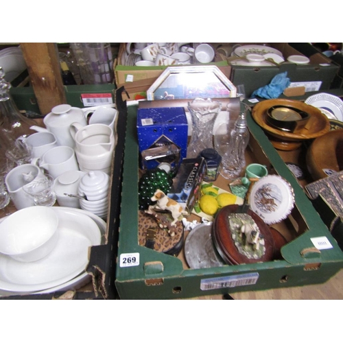 269 - BOX OF MISC CHINA AND GLASS