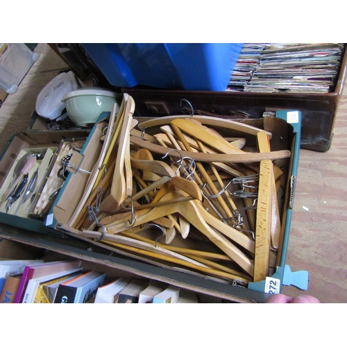 272 - BOX OF COAT HANGERS