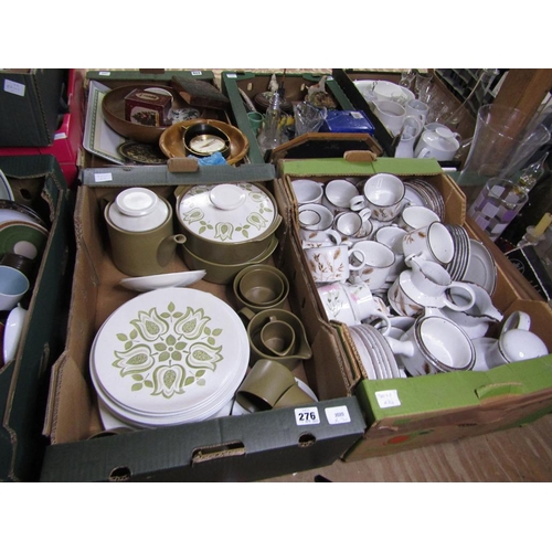 276 - BOX OF MEAKIN WARE; BOX OF MIDWINTER