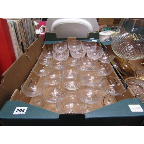 294 - BOX OF MIXED GLASSES