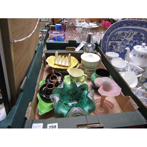 298 - BOX OF MIXED CHINA AND GLASS