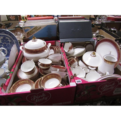 300 - TWO BOXES OF ROYAL DOULTON BUCKINGHAM DINNER WARES