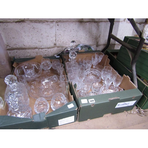 309 - TWO BOXES OF GLASSWARE