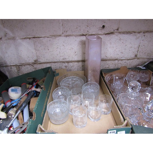 310 - BOX OF GLASS BOWLS AND TUMBLERS
