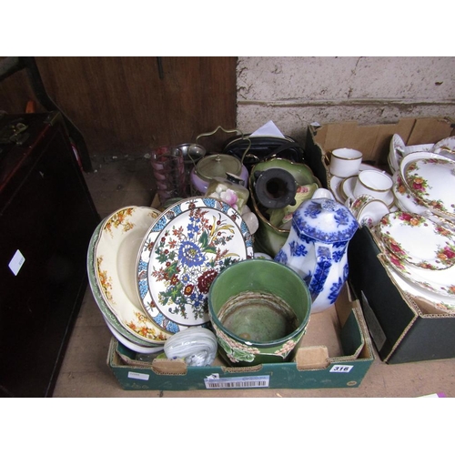 316 - BOX OF MISC CHINA TO INCL JUG