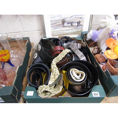 331 - BOX OF BELTS