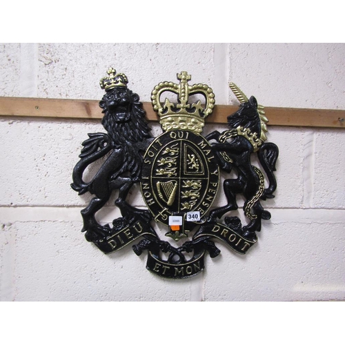 340 - REPRODUCTION CAST OF COAT OF ARMS