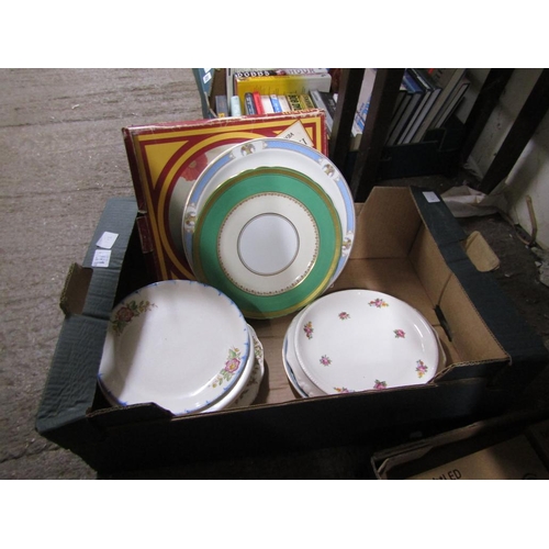 351 - BOX OF MIXED PLATES