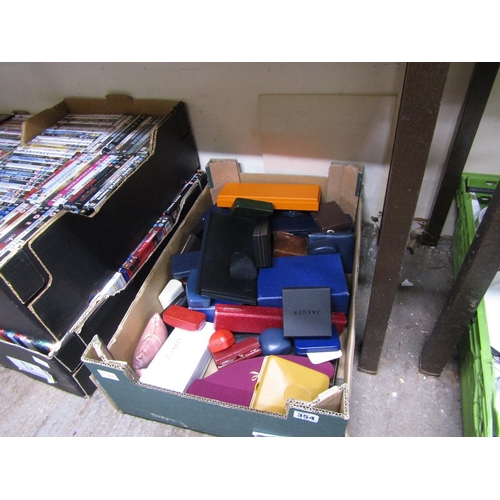 354 - BOX OF EMPTY JEWELLERY BOXES