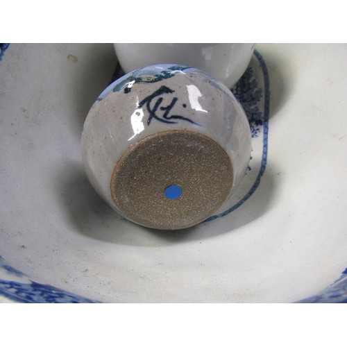 303 - BOX OF CERAMICS TO INCL B&W TUREEN, ORIENTAL ETC