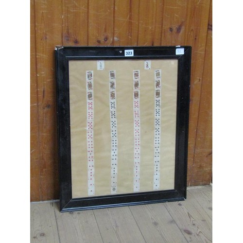 323 - F/G DISPLAY OF MINIATURE PLAYING CARDS
