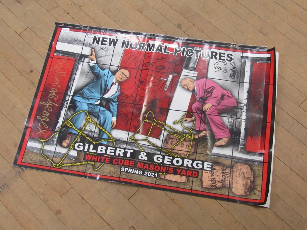 TWO POSTER PRINTS - ADVERTISING GALLERY EXHIBITIONS IN 2021 - WHITE ...