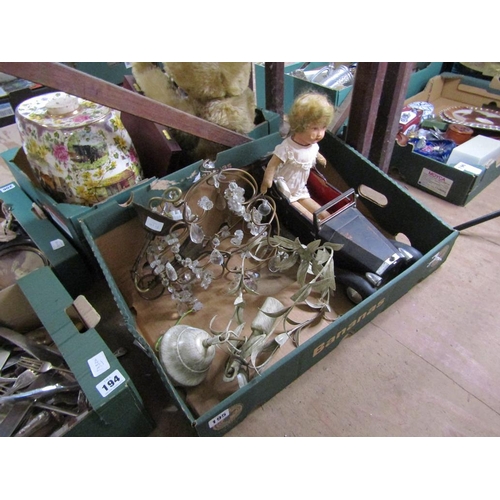 BOX OF LIGHTING, DOLL, MODEL CAR