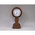 ART NOUVEAU PERIOD MAHOGANY BALLOON MANTEL CLOCK WITH SATIN WOOD AND ...