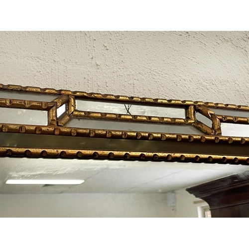 1078 - Good quality gilt sectional framed mirror, approx 80 cm x 61 cm