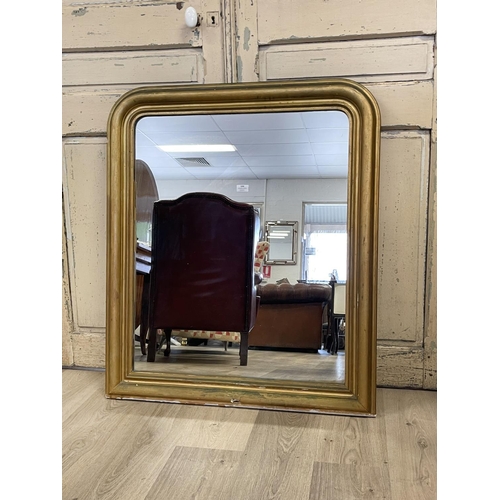 1098 - Antique and vintage Louis Philippe arched shaped mirror, approx 103cm H x 88cm W